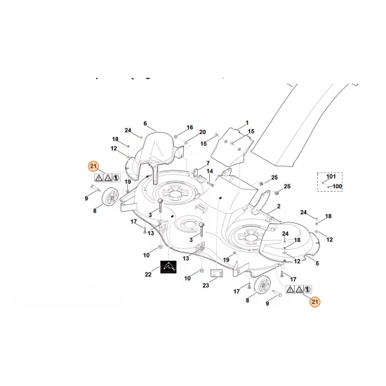 Stihl   Wskazówka ostrzegawcza 6170 967 4435